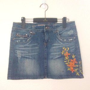 Candie's rare, ornamented denim mini skirt 5